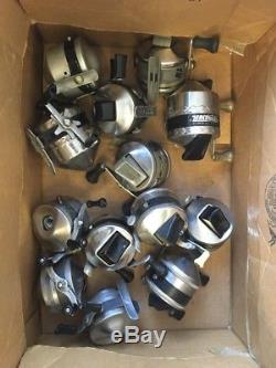 13 Vintage Zebco Reels Super Model 22 11 Spinner 33 Classic FeatherTouch ONE USA