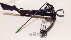 130 lbs Sparrow compound fishing crossbow with fishing arrow & Zebco 404 reel