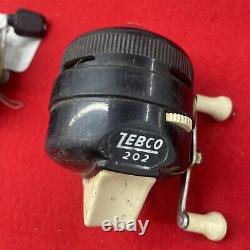 (18) Zebco Closed Face Spinning Reels, AND OTHER MODELS ALL WORK FINE, GREAT DEAL