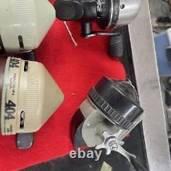 (18) Zebco Closed Face Spinning Reels, AND OTHER MODELS ALL WORK FINE, GREAT DEAL