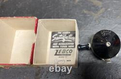 1956 Zebco Spinner Model 33 Black Chrome With Original Box And Instructions WOW
