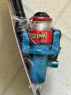 1996 Marvel Spider-Man Zebco Fishing Telescoping Rod + Reel Sealed Model STSP