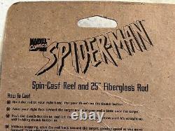 1996 Marvel Spider-Man Zebco Fishing Telescoping Rod + Reel Sealed Model STSP