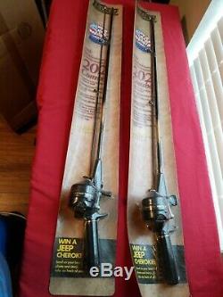2 Vintage Zebco 202 Fishing Reel Combo 50th Anniversary 1949-1999