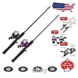 33 Spincast Fishing Reel and 5'6 Fiberglass Rod Combo Perfect for All Fish