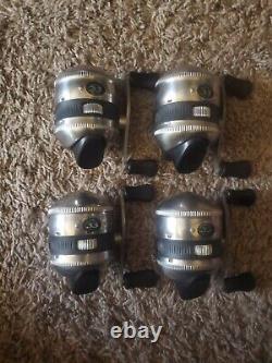 4 Vintage Zebco Spinner Model 33 Fishing Reel