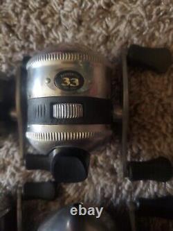 4 Vintage Zebco Spinner Model 33 Fishing Reel