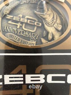 40th Anniversary Zebco 33 Rod Reel Combo Limited Belt Buckle Sealed New RARE HTF