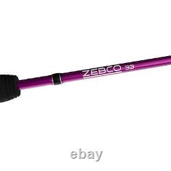 6-Foot Zebco 33 Spincast Reel & Rod Combo Pink, Bite Alert, Anti-Reverse