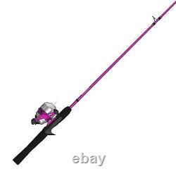 6-Foot Zebco 33 Spincast Reel & Rod Combo Pink, Bite Alert, Anti-Reverse