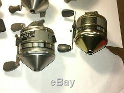 7 Zebco Fishing Reel Lot 33, 20/20, 44 Classic, 33 & One Classic & FeatherTouch