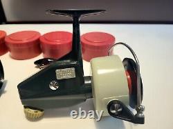 ABU ZEBCO 7 set of 4 Cardinal 77 fishing reels made in Sweden + spare spools