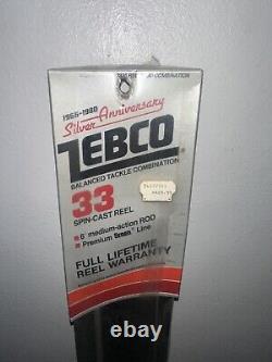 Brand New Zebco 33 1955-1980 Silver Anniversary Model Reel USA Limited, Edition