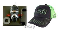 Bundle Zebco Bullet 5.11 Gear Ratio 9 Bearing Spincast Fishing Reel with Hat