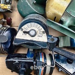 Collection lot of 14 Vintage Fishing Reels Shakespeare, Zebco, ETC See Photos