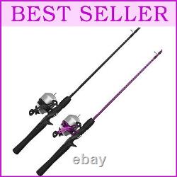 Comfortable 33 Spincast Fishing Combo 66 Fiberglass Rod, Lightweight Design