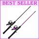 Comfortable 33 Spincast Fishing Combo 66 Fiberglass Rod, Lightweight Design