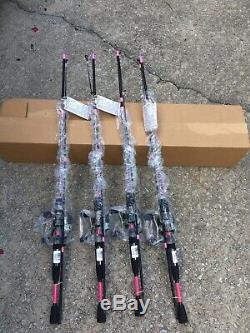 Dealer Case (4) Zebco 33 Lady Camo Pink Rod Reel Combos Limited Edition