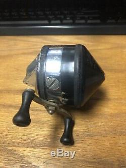 Early Black Zebco 33 Spinner With Plastic Rotor Head