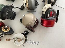 FISHING REELS MIXED LOT ZEBCO 404, JOHNSON GUIDE 160, GARCIA MITCHELL 301 And More