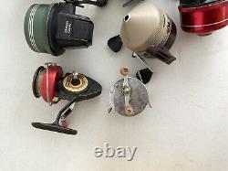 FISHING REELS MIXED LOT ZEBCO 404, JOHNSON GUIDE 160, GARCIA MITCHELL 301 And More