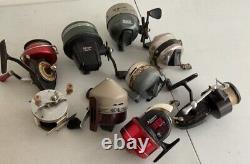 FISHING REELS MIXED LOT ZEBCO 404, JOHNSON GUIDE 160, GARCIA MITCHELL 301 And More