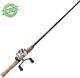 Fishing Rod And Reel Combo 6 Omega Spincast Natural Cork Handle Instant Anti