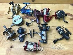 LOT OF 11 Spinning Reels PARTS OR REPAIR Zebco, Shakespeare, Sealake, ABU MORE