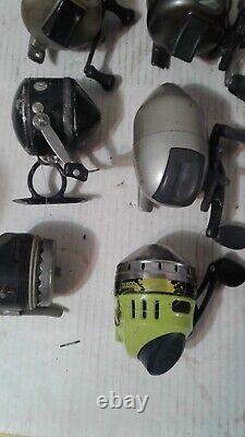 LOT OF 19 ZEBCO reels and1Garcia bait caster used reels for parts or repair