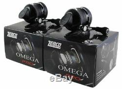 (LOT OF 2) ZEBCO OMEGA Pro 3 Z03PRO 3.41 Gear Ratio 7 Bearing Spincast Reel