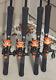 Lot Of 4 Zebco Crappie Fighter Spinning Rod & Reel Fishing Combo 8 Ft Foot
