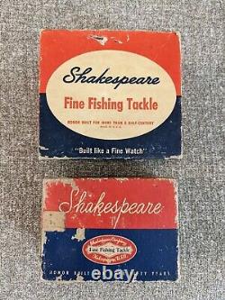LOT Vintage Antique Fishing Reels, Lures, Boxes Shakespeare, Mitchell, Zebco