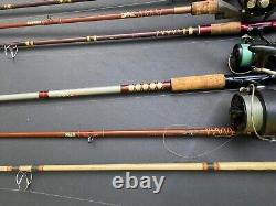 LOT of VINTAGE Fishing Poles Rods Reels Abu Garcia Mitchell Fenwick Lunker Stix