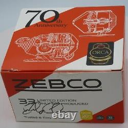 Limited Edition Zebco 33 Anniversary Reel, New in Signed Box