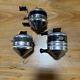 Lot Of 3- Vintage Zebco Made In Usa Model 33 Fishing Reels. See Pictures