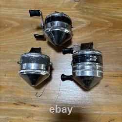 Lot Of 3- Vintage ZEBCO Made In USA Model 33 Fishing Reels. See Pictures