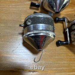 Lot Of 3- Vintage ZEBCO Made In USA Model 33 Fishing Reels. See Pictures