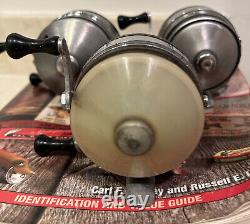 Lot Of 3 Zebco 33 Reels early Mylar & sleeved spool, 1954 And 2 1956-57