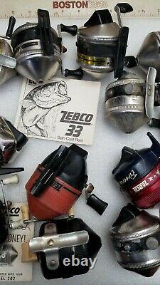 Lot Of Zebco Reels Some Usable And Some Parts