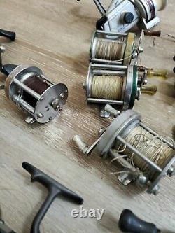 Lot of 20 Assorted Vintage Fishing Reels Daiwa, Zebco, Shakespeare