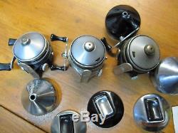 Lot of 3 Rare EX+ Vintage Zebco 33 Tulsa Spinners, Reels Selling Collection USA