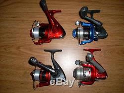 Lot of 4 Spinning Reels 3 Shakespeare and 1 Zebco