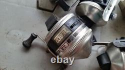 Lot of 6 ZEBCO 5 Spinner Model 33's & 1 Classic Spincast Fishing Reels USA Made