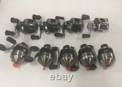 Lot of 9 Mixed Brand Fishing Reels, Zebco