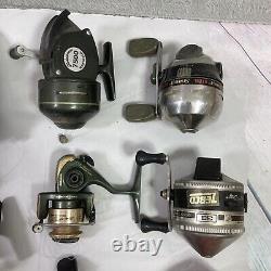 Lot of Fishing Reels Zebco Mitchell Shakespeare Untested for Parts or Repairs