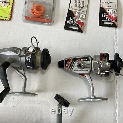 Lot of aprox 18 Vintage Fishing Reels & misc accessories multiple makes and mods