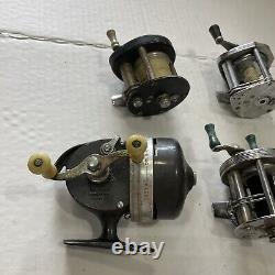 Lot of aprox 18 Vintage Fishing Reels & misc accessories multiple makes and mods