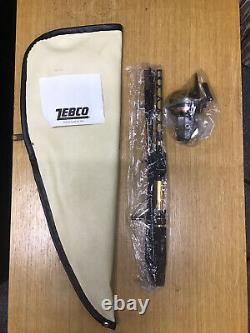 NEW Vintage Zebco 64 Pack Rod & Reel Combo Rod Carrying Bag Backpack Old Stock