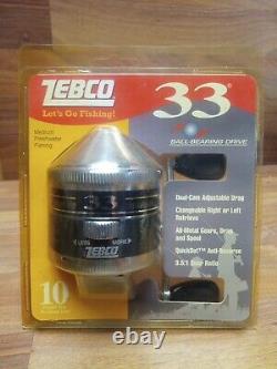 NEW Vintage Zebco Classic 33 Metal Case Fishing Reel Fresh Water 10lb line