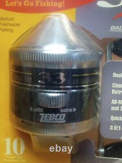 NEW Vintage Zebco Classic 33 Metal Case Fishing Reel Fresh Water 10lb line